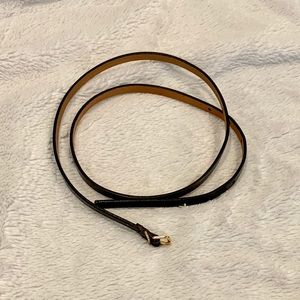 Skinny Black Patent Leather J. Crew Belt